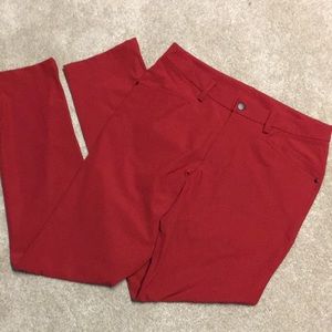 LULULEMON Mens 5-pocket ABC Pant, Red, Waist 32